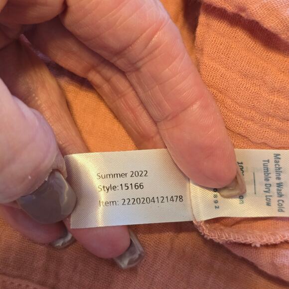 Marine Layer Tank Top Womens Size Medium Rosette Pink Feminine Coquette Romantic - Picture 6 of 8